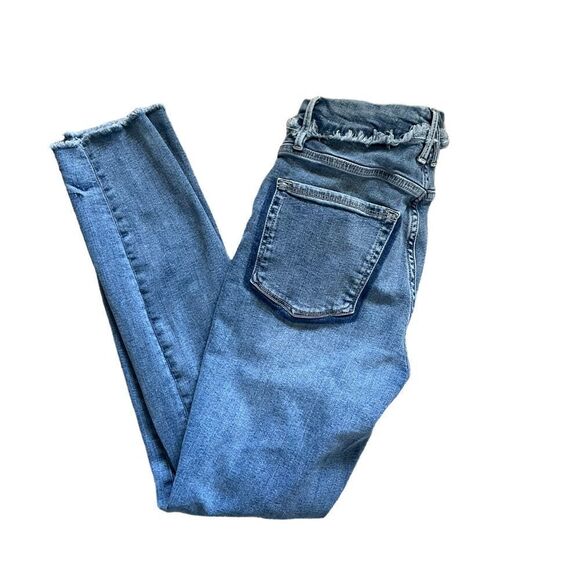 GOOD AMERICAN Good Legs Frayed Waistband Jeans Size 6 - Picture 10 of 10